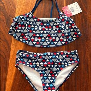 Kanu Surf Blue and Red Bikini Swim Set
